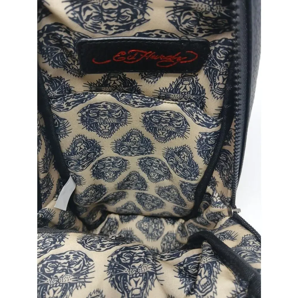 Ed Hardy Black Eagle Skull Sling Bag Crossbody Backpack Y2K Steetwear Tatoo Art